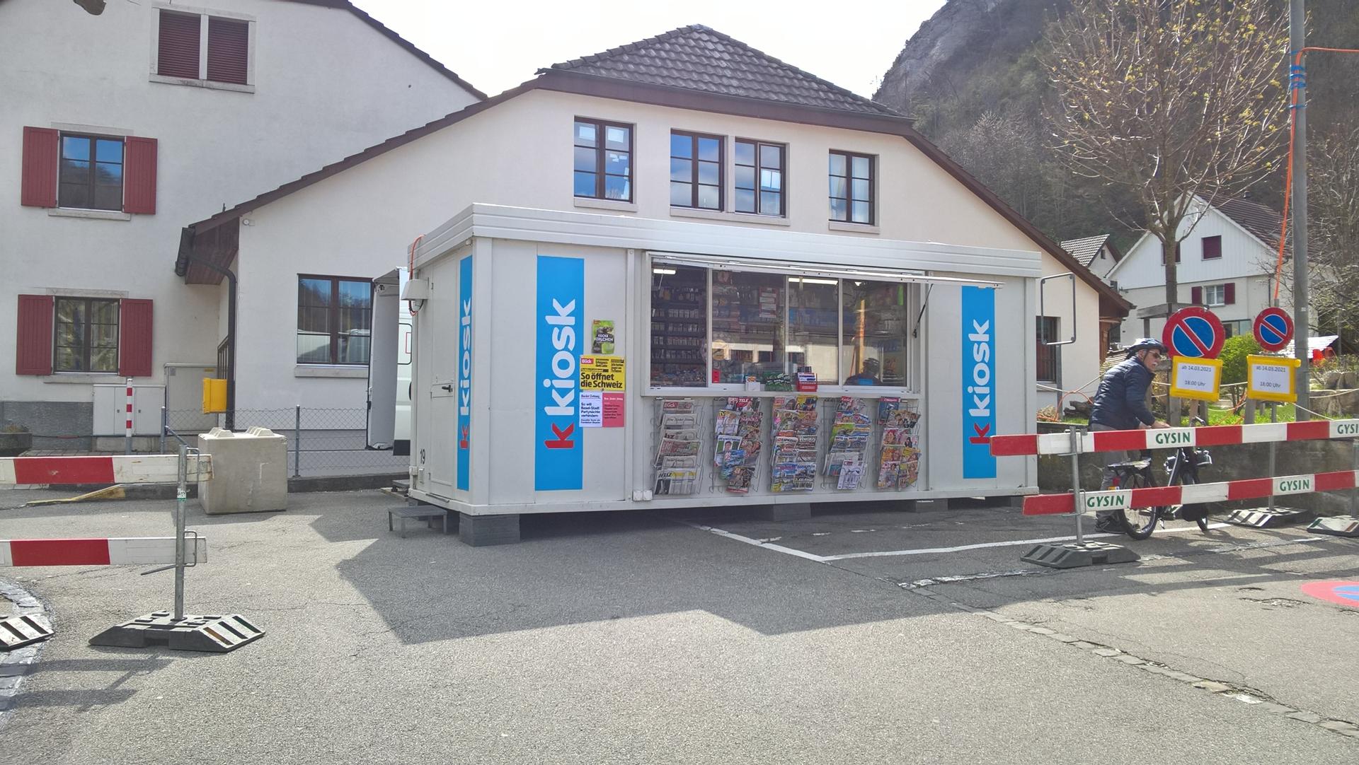 Kiosk am neuen Standort